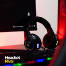 Headset Gamer Fio RGB Preto USB P2/P3 Profissional para PC Xbox PS4 Vídeogame | Som Potente e Conforto